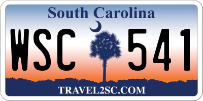 SC license plate WSC541