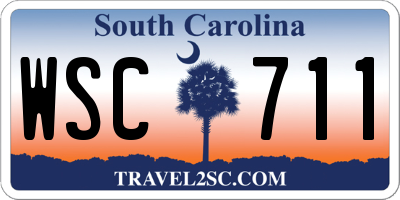 SC license plate WSC711