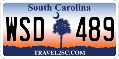 SC license plate WSD489