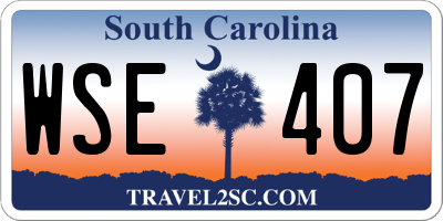 SC license plate WSE407