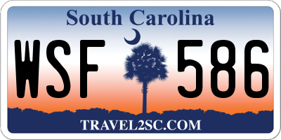 SC license plate WSF586