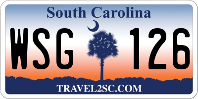 SC license plate WSG126