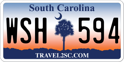 SC license plate WSH594