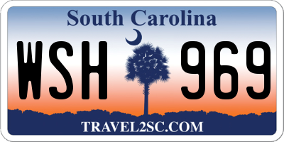 SC license plate WSH969