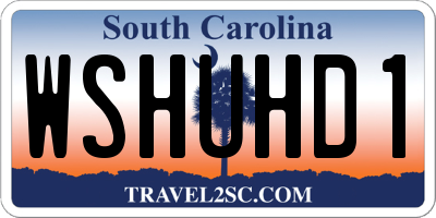 SC license plate WSHUHD1