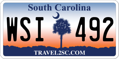 SC license plate WSI492