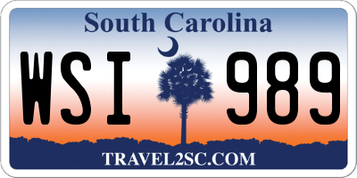 SC license plate WSI989