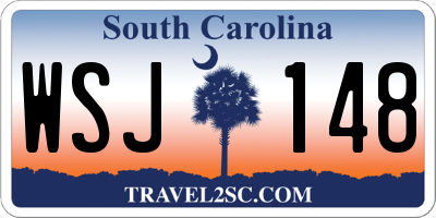 SC license plate WSJ148