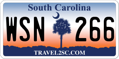 SC license plate WSN266