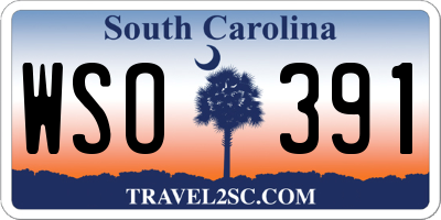 SC license plate WSO391