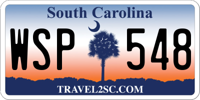 SC license plate WSP548