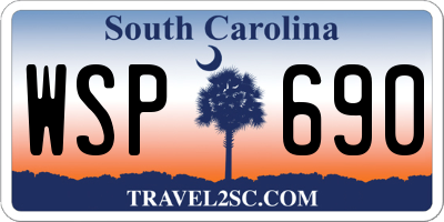 SC license plate WSP690