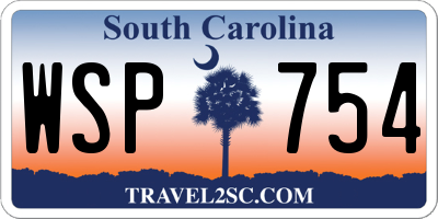 SC license plate WSP754