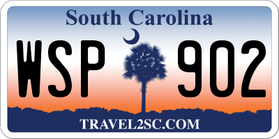SC license plate WSP902