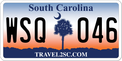 SC license plate WSQ046
