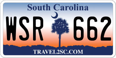 SC license plate WSR662