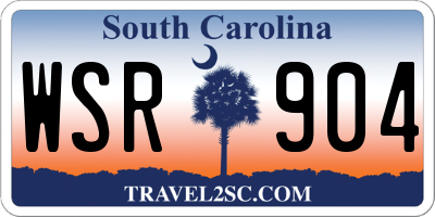 SC license plate WSR904