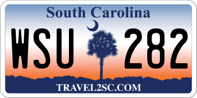 SC license plate WSU282