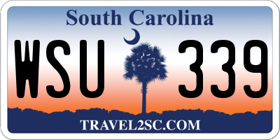 SC license plate WSU339