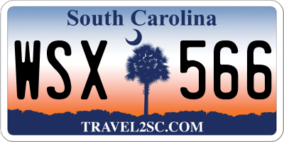 SC license plate WSX566