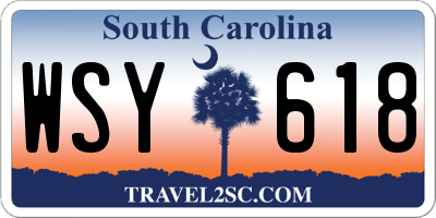 SC license plate WSY618