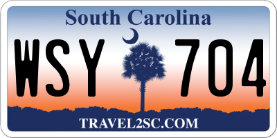 SC license plate WSY704