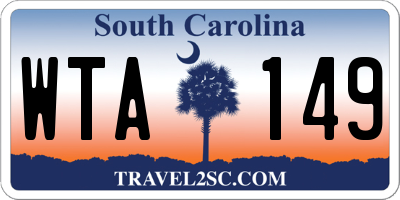 SC license plate WTA149