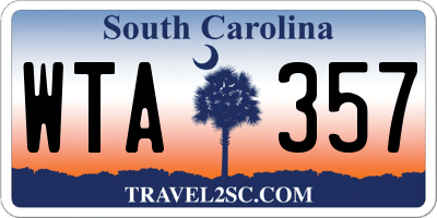 SC license plate WTA357