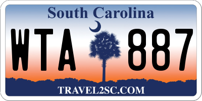 SC license plate WTA887