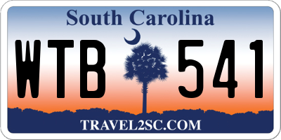 SC license plate WTB541