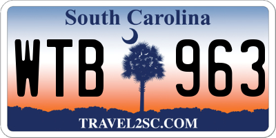 SC license plate WTB963
