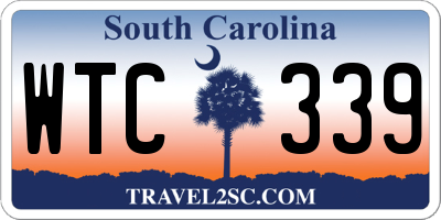 SC license plate WTC339