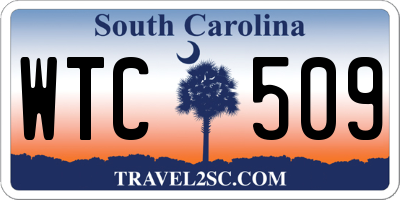 SC license plate WTC509