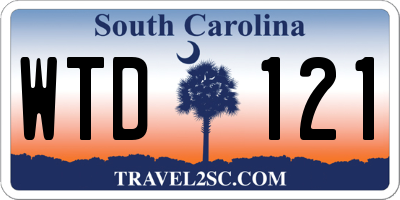 SC license plate WTD121