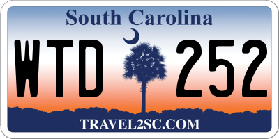 SC license plate WTD252