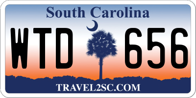 SC license plate WTD656