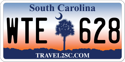SC license plate WTE628