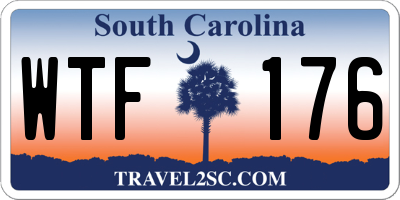 SC license plate WTF176