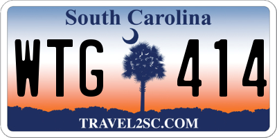 SC license plate WTG414