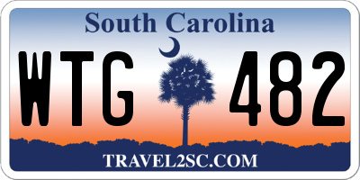 SC license plate WTG482
