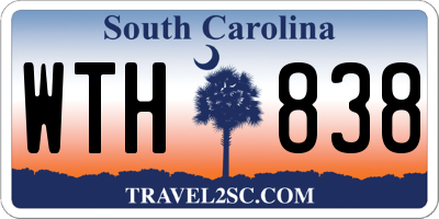 SC license plate WTH838