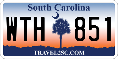 SC license plate WTH851