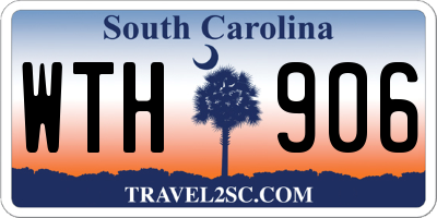 SC license plate WTH906