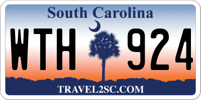 SC license plate WTH924