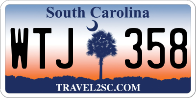 SC license plate WTJ358