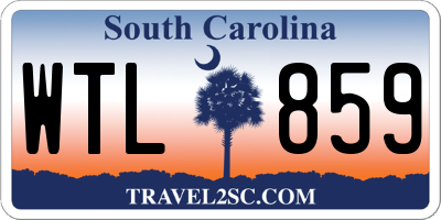 SC license plate WTL859