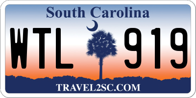 SC license plate WTL919