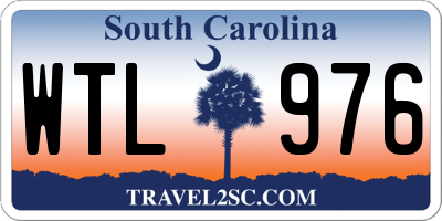 SC license plate WTL976