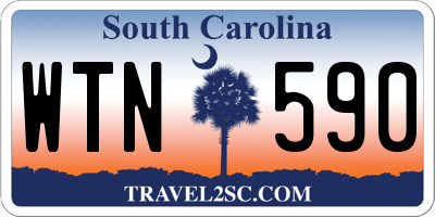 SC license plate WTN590
