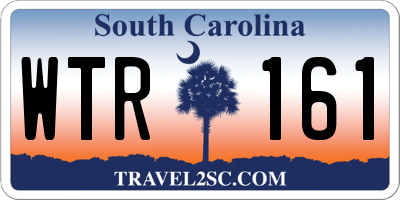 SC license plate WTR161